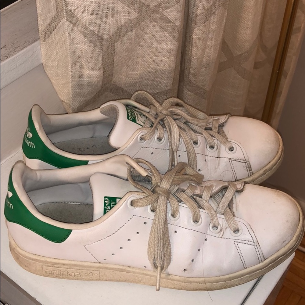 Adidas White Green Stan Smith Sneakers 7 - Used